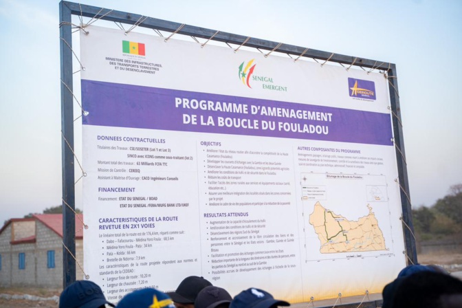 Boucle du Fouladou, région de Kolda: Le Premier Ministre Amadou Ba s'est rendu sur le chantier d'aménagement, ce dimanche Boucle du Fouladou, région de Kolda: Le Premier Ministre Amadou Ba s'est rendu sur le chantier d'aménagement, ce dimanche