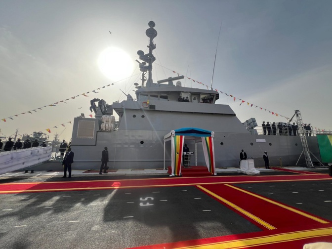 Inauguration du bateau de guerre Niani : Le chef de l’état exprime sa gratitude à la famille 5 commandos disparus