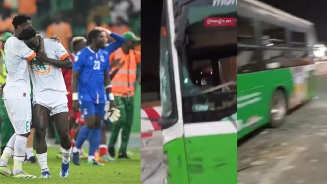 CAN 2023 : Bus caillassés, les terribles images en Côte d’Ivoire après la raclée infligée par la Guinée-Equatoriale