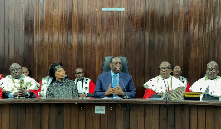 Photos / Rentrée solennelle des Cours et Tribunaux: Le Président Macky Sall lors de la cérémonie Photos / Rentrée solennelle des Cours et Tribunaux: Le Président Macky Sall lors de la cérémonie