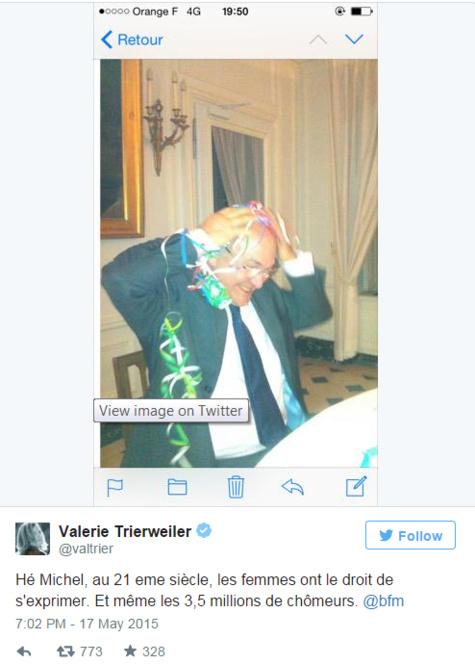 Valérie Trierweiler ridiculise Michel Sapin sur Twitter