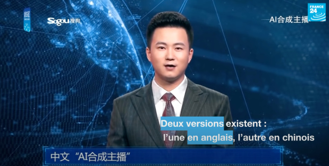 En Chine et en France, une IA pour présenter le Journal télévisé