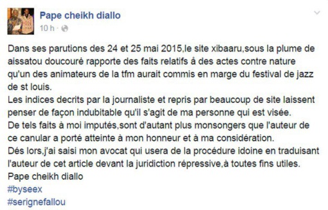 Pape Cheikh Diallo réagit aux accusations d’actes homosexuels: "Lou eup tourrou nak…"