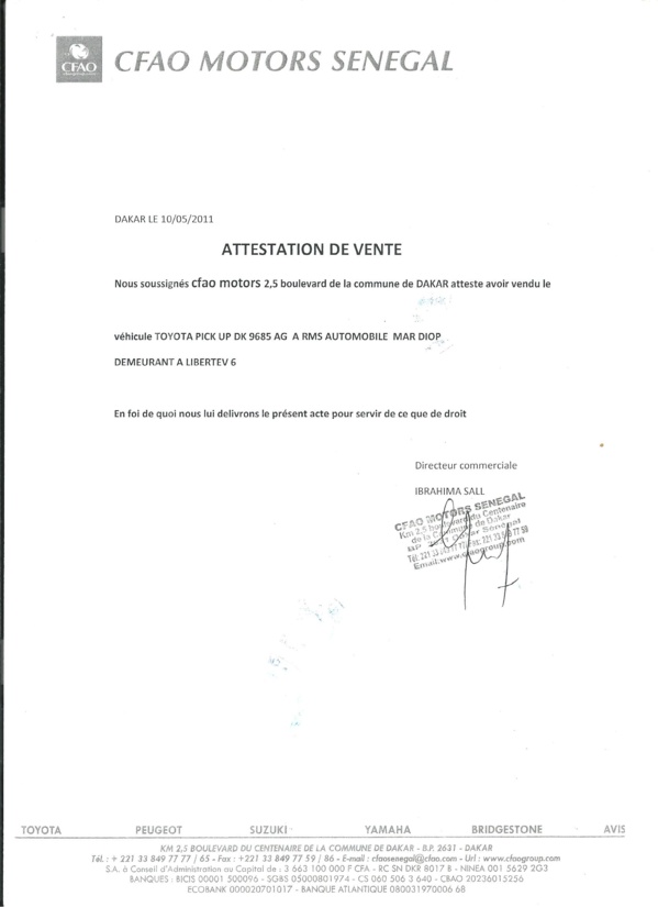 Les prévenus sont tombés après l’arrivée d’un nouveau directeur administratif et financier, en mai 2011. Dès sa nomination, Philippe Coquelin a invité Ibrahima Sall à un inventaire physique pour faire le point sur le nombre de véhicules. Le directeur du service de location lui a alors fixé fin mai comme délai. Mais, Coquelin a attendu jusqu’au 2 d’août de la même année. Puis, à la place d’un inventaire, Sall a présenté une lettre de démission au directeur général, tout en lui annonçant la disparition de 13 véhicules.