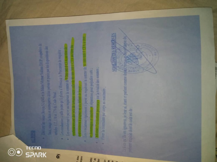 Escroquerie foncière sur deux terrains de 300 m² du Lac Rose : Momar Sokhna Diop, Maire de Tivaouane Peulh Niague, refuserait de répondre à une sommation interpelative sur sa délibération Escroquerie foncière sur deux terrains de 300 m² du Lac Rose : Momar Sokhna Diop, Maire de Tivaouane Peulh Niague, refuserait de répondre à une sommation interpelative sur sa délibération