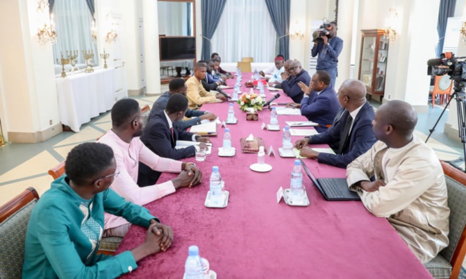 Macky Sall a reçu les étudiants de la Coordination des étudiants de Saint-Louis