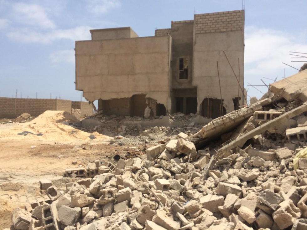 Destruction de  maison du Dr Hann de  Rufisque