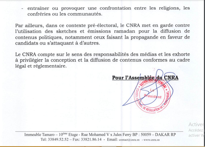 Sketches et émissions Ramadan : Le CNRA attire l’attention des médias et les invite à plus de vigilance