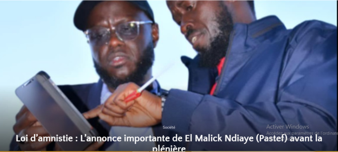 Loi d’amnistie: L’annonce importante d’El Hadj Malick Ndiaye (Pastef) avant la plénière