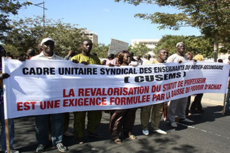 Non respect de ses engagements  : Le Saems-Cusems menace de porter plainte contre l'Etat