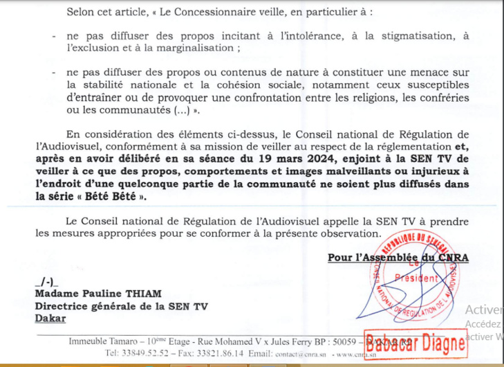 Diffusée sur la Sen Tv: La série "Bété bété" dérange le CNRA !