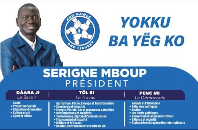 Présidentielle 2024: Le candidat Serigne Mboup votera au bureau n° 8 du centre Ecole Senghane Badiane de Ndorong