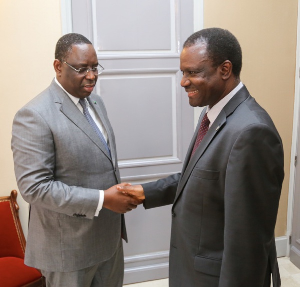 Audience: Désiré Kadre Ouedraogo Pdt la commission de la Cedeao reçu par Macky Sall