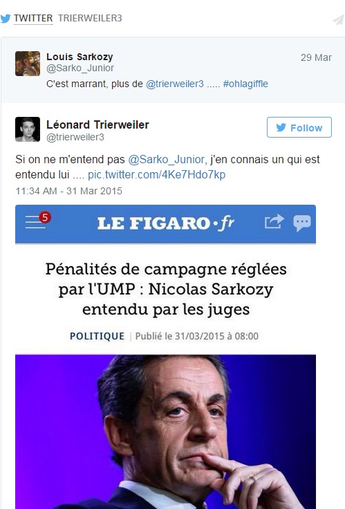 Les fils Sarkozy-Trierweiler copains comme cochons
