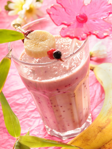 Smoothie Violet (Banane, Cassis et Soja)