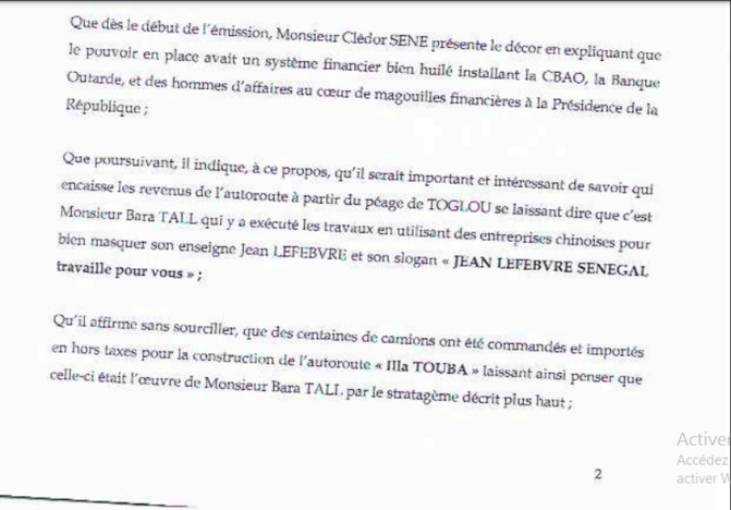 Diffamation: Bara Tall sert une citation directe au Directeur de publication de Kewoulo, Babacar Touré et à Clédor Sène