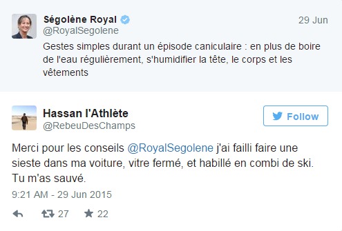 Canicule: les conseils de Ségolène Royal moqués sur Twitter