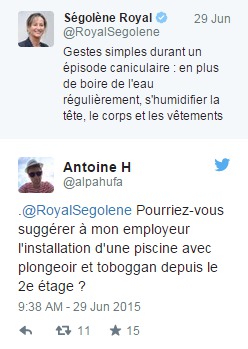 Canicule: les conseils de Ségolène Royal moqués sur Twitter