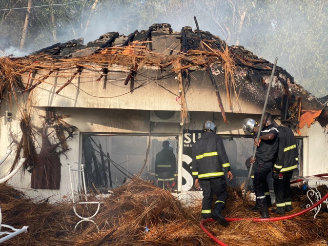 Saly: Hôtel Riviera, établi sur 1200 m2 prend feu et l’incendie a tout ravagé