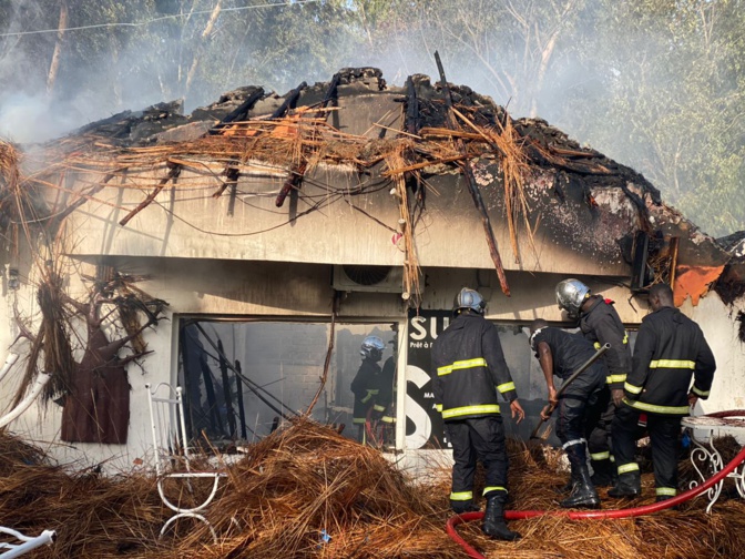 Saly: Hôtel Riviera, établi sur 1200 m2 prend feu et l’incendie a tout ravagé