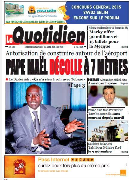 Autorisation de construire autour de l’aéroport : Pape Maël décolle à 7 mètres ( Document )
