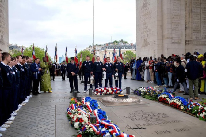 8 mai à Paris : Un vibrant hommage rendu aux soldats Serigne Ahmed Sy Malick et Serigne Fallou Fall