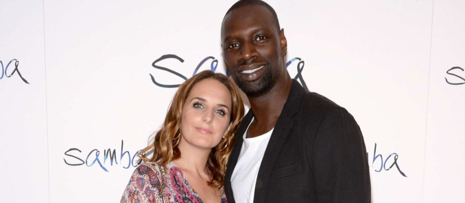 Omar Sy à New-York avec son épouse pour présen­ter Samba