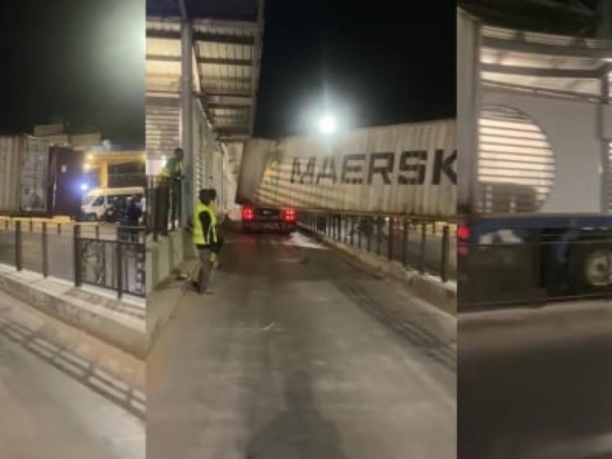 Station de Khar Yalla: Le chauffeur du camion qui a heurté les installations du BRT, arrêté