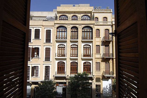 Un immeuble de la rue Foch, dans le centre-ville de Beyrouth, rénové par l’architecte.