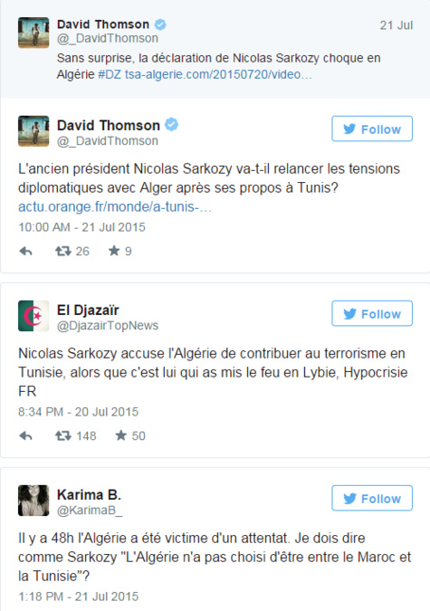 Nouvelle gaffe : La petite phrase de Sarkozy qui a choqué les Algériens
