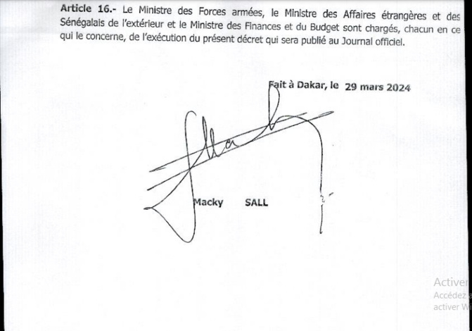 Général Souleymane Kandé "affecté" à New Delhi: C'est l’ex-président Macky Sall qui avait pris un décret pour les attachés militaires... Général Souleymane Kandé "affecté" à New Delhi: C'est l’ex-président Macky Sall qui avait pris un décret pour les attachés militaires...