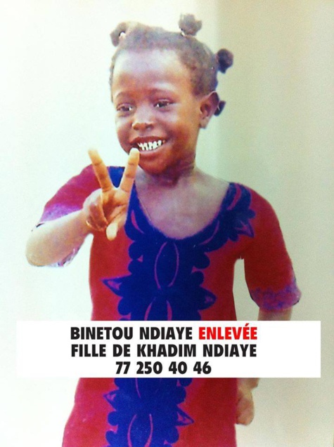 Enlevée à Rufisque, la petite Binetou Ndiaye retrouvée à ...Ziguinchor !