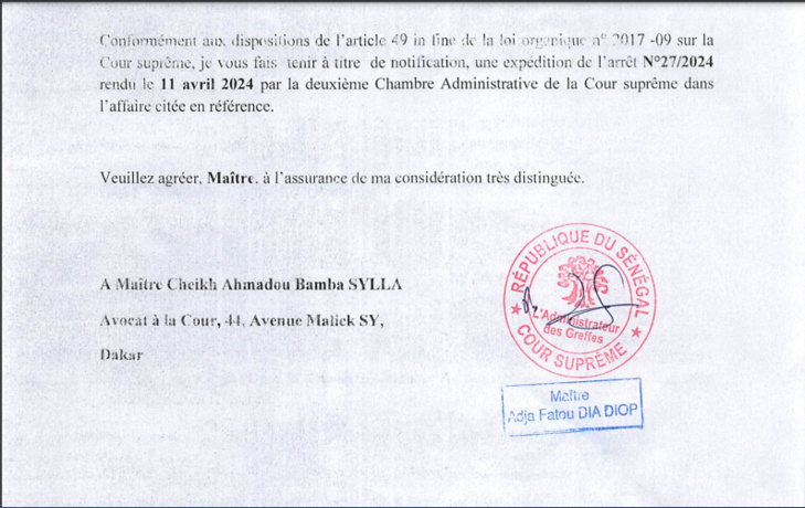 Walf : La Cour suprême vient d'annuler la suspension de son signal du mois de juin 2023