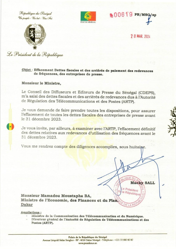 Arrêtez de stigmatiser la presse sénégalaise et respectez les engagements de l'Etat ! Arrêtez de stigmatiser la presse sénégalaise et respectez les engagements de l'Etat !