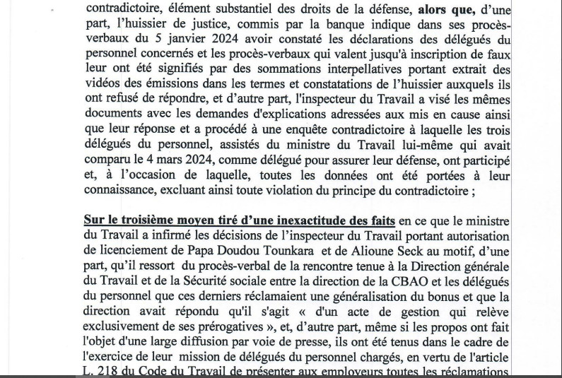 Demande de Réintégration des délégués licenciés de la Cbao Attijariwafa banq SA: La Cour suprême vient de casser la décision du ministre Demande de Réintégration des délégués licenciés de la Cbao Attijariwafa banq SA: La Cour suprême vient de casser la décision du ministre
