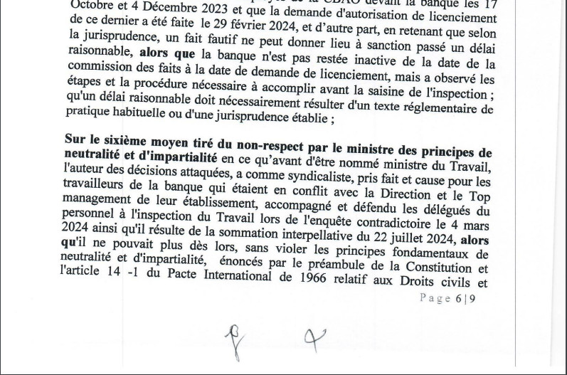 Demande de Réintégration des délégués licenciés de la Cbao Attijariwafa banq SA: La Cour suprême vient de casser la décision du ministre Demande de Réintégration des délégués licenciés de la Cbao Attijariwafa banq SA: La Cour suprême vient de casser la décision du ministre