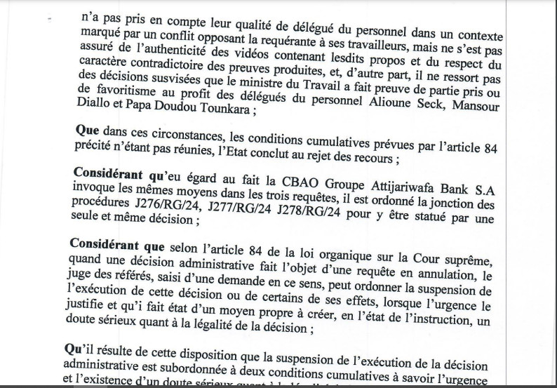 Demande de Réintégration des délégués licenciés de la Cbao Attijariwafa banq SA: La Cour suprême vient de casser la décision du ministre Demande de Réintégration des délégués licenciés de la Cbao Attijariwafa banq SA: La Cour suprême vient de casser la décision du ministre