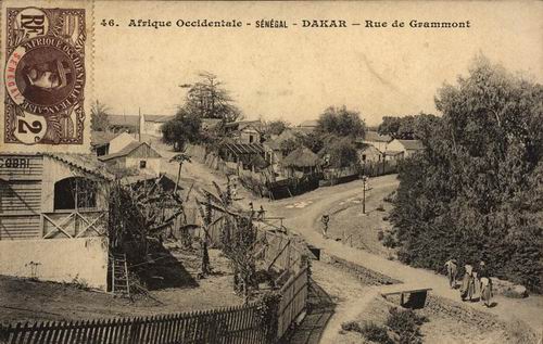 Carte postale : Dakar, Rue Grammont