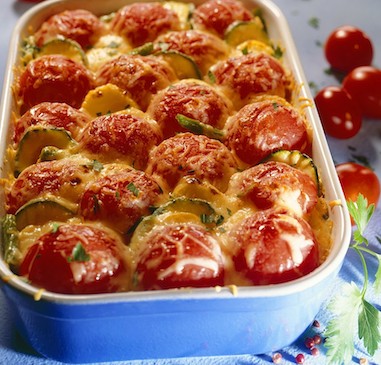 Gratin de courgettes et pommes de terre aux tomates