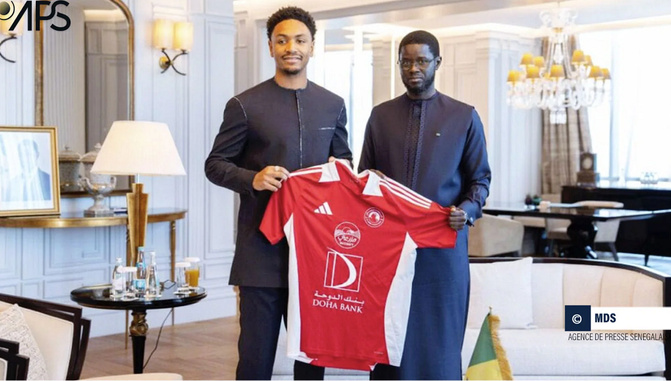 Doha : Le président Bassirou Diomaye Faye reçoit en audience le footballeur Abdou Diallo