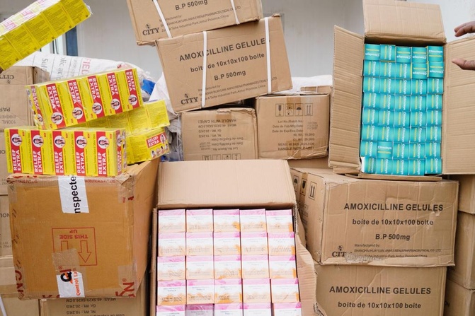 Saisie de drogue: D’importantes quantités de chanvre indien et de faux médicaments pour une contrevaleur totale, estimée à plus de 103 millions de francs CFA