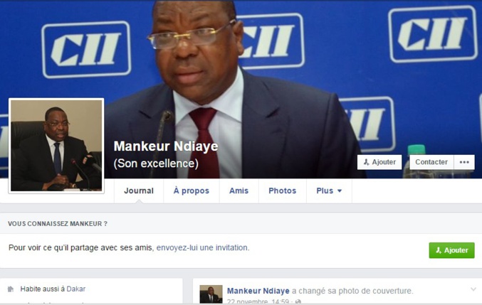 Mankeur Ndiaye n’est pas sur Facebook !