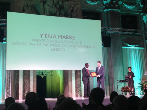 Distinction: Le prix "Prince Claus" remis officiellement à "Y en a Marre" ce mercredi