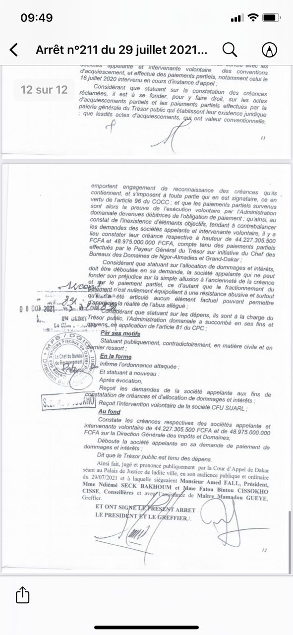 Arret n°211 du 29 juillet 2021-SOFICO contre DGID: Retour sur les faits (Documents) Arret n°211 du 29 juillet 2021-SOFICO contre DGID: Retour sur les faits (Documents)