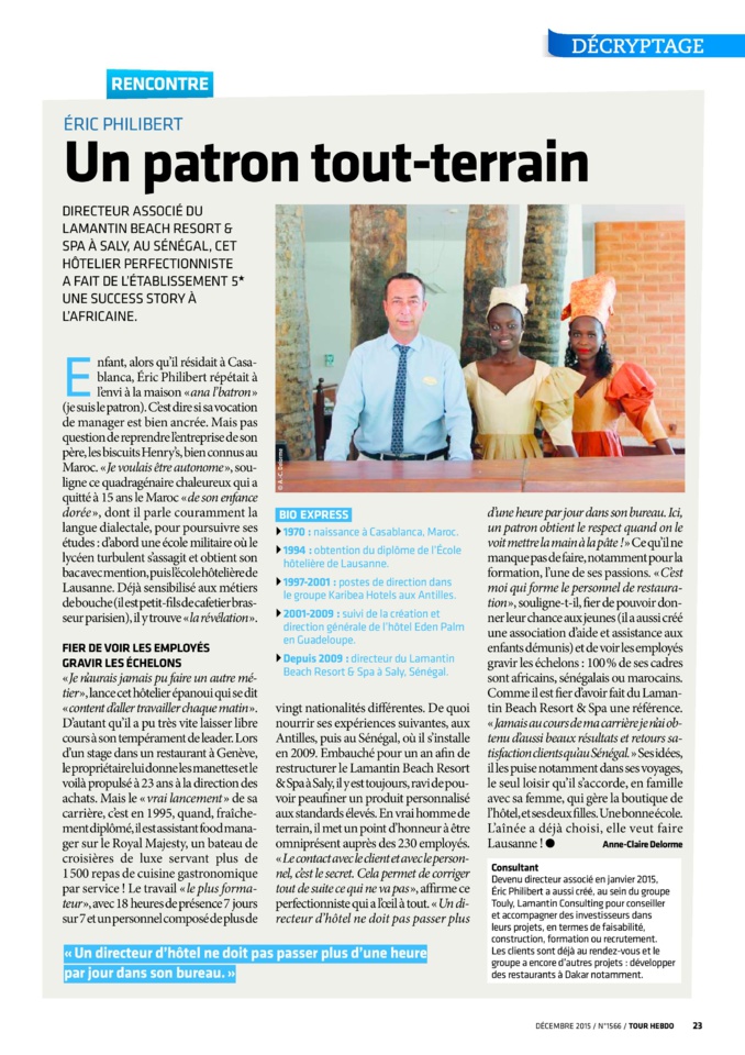 Éric Philibert : Un patron tout-terrain