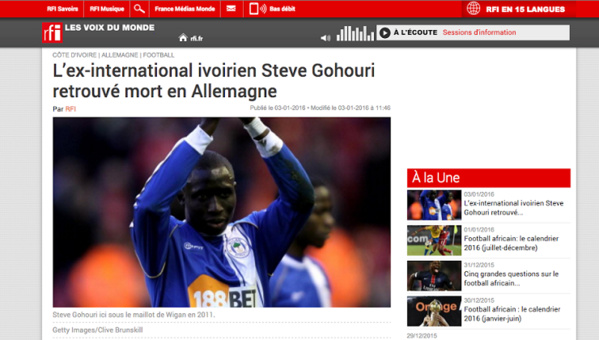 RFI "tue" le footballeur sénégalais Momo Diamé