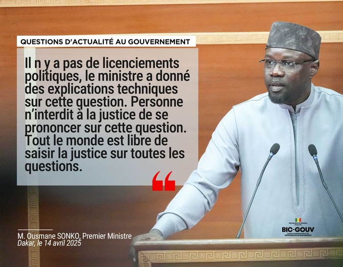 Licenciements techniques. Les explications détaillées du Premier Ministre, Ousmane Sonko