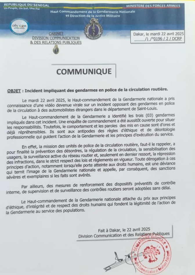 Incident avec des automobilistes étrangers : 3 gendarmes identifiés, une enquête ouverte