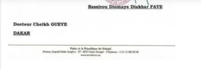 Dialogue national: Le Président Faye désigne Dr. Cheikh Guèye, comme facilitateur général