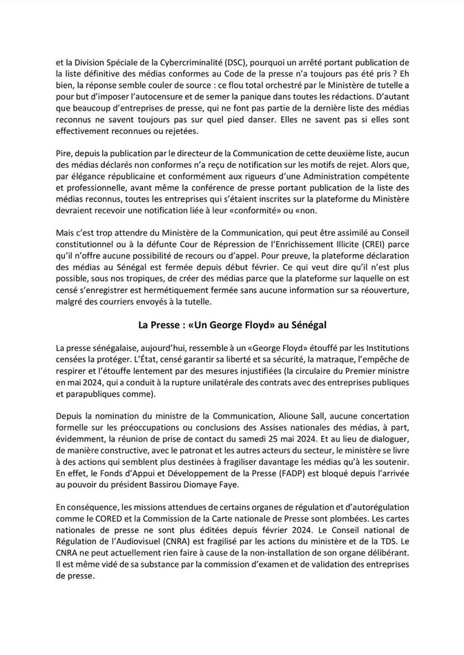 Fermeture des médias non conformes au Code de la Presse : La CAP appelle le secteur, à la mobilisation